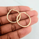 Candongas Espiral 1.55gr / 1 in / Oro Amarillo 18K %