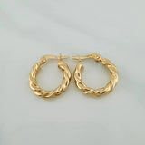 Candongas Fenix 1.3gr / 3/4 in / Oro Amarillo 18K %