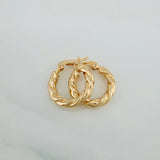 Candongas Fenix 1.3gr / 3/4 in / Oro Amarillo 18K %