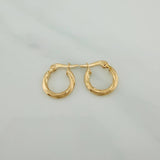 Candongas Mary 0.85gr / 1/2 in / Oro Amarillo 18K %