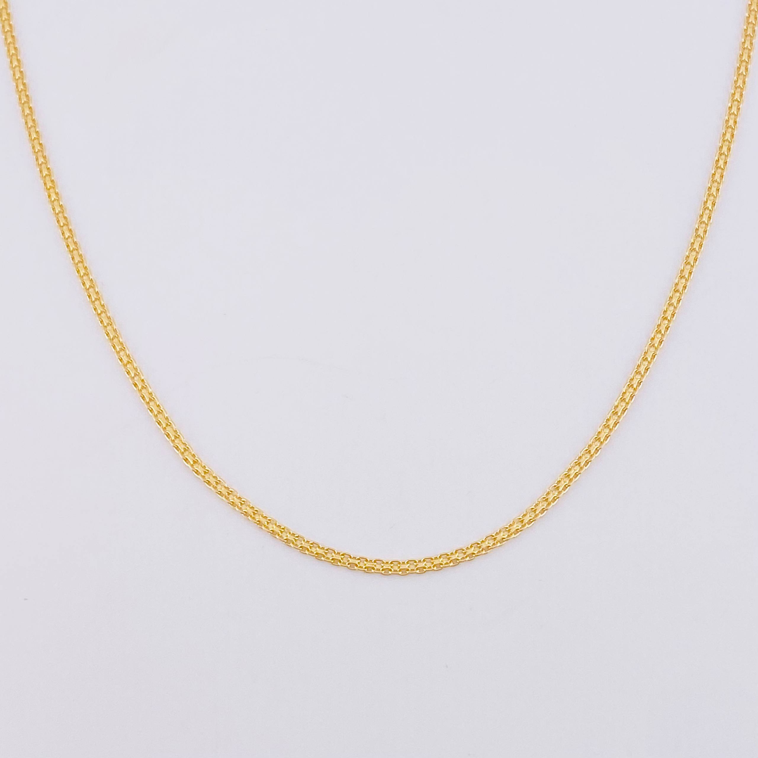Cadena China 2.6g / 18 in / 1.4mm Oro Amarillo 18K