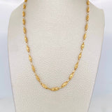 Rustic Barrel Chain 7.75 g / 23 3/4 in / 3.63 mm Yellow Gold 18K