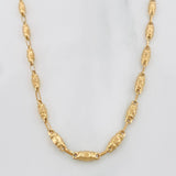 Rustic Barrel Chain 7.75 g / 23 3/4 in / 3.63 mm Yellow Gold 18K