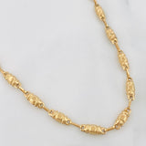 Rustic Barrel Chain 7.75 g / 23 3/4 in / 3.63 mm Yellow Gold 18K