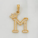 Dije Corona Letra M 1.5 g / 1 in Oro Amarillo 18K