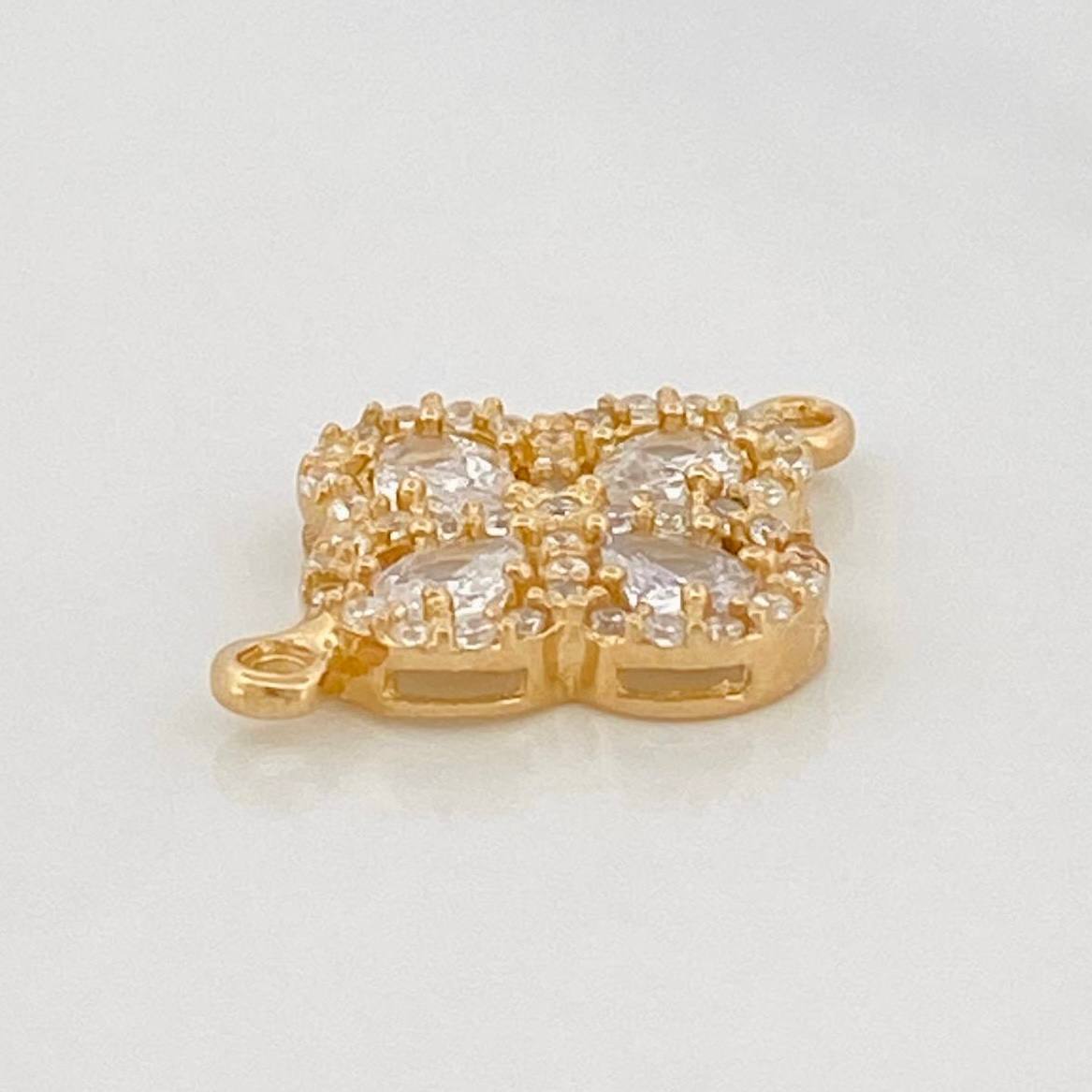 Herraje Trebol 1.7 g / 3/4 in Oro Amarillo 18K