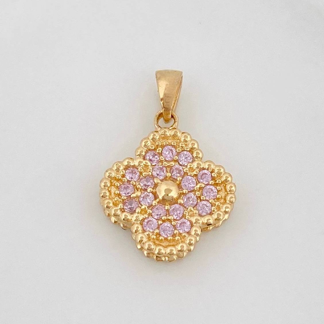 Dije Trebol 2.9 g / 3/4 in Oro Amarillo 18K