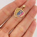 Pendant Map of Colombia 2.6 g / 1 in Yellow Gold 18K
