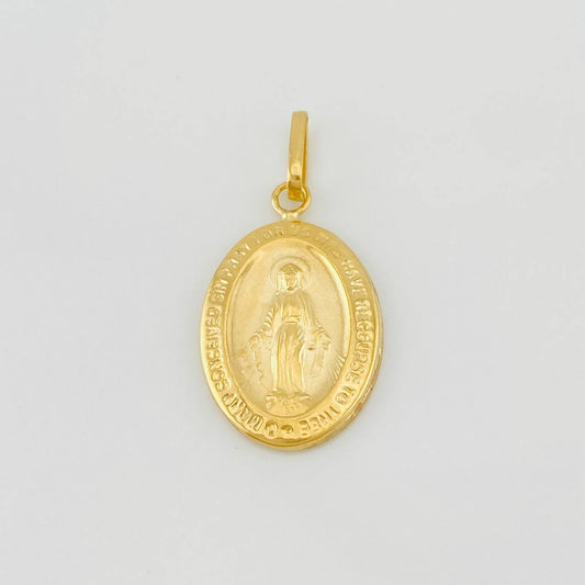 Pendant Miraculous Virgin 1.15g / 1 in Yellow Gold 18K
