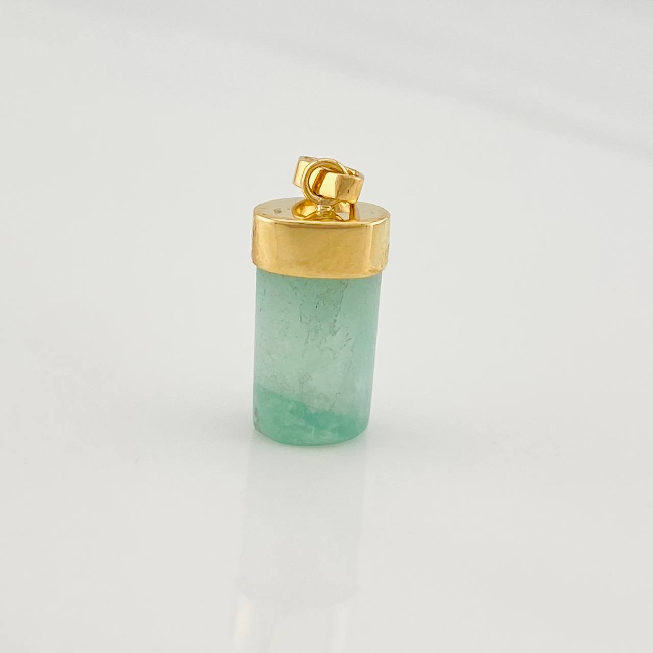Dije Morralla Esmeralda 0.8g / 3/4 in Oro Amarillo 18K