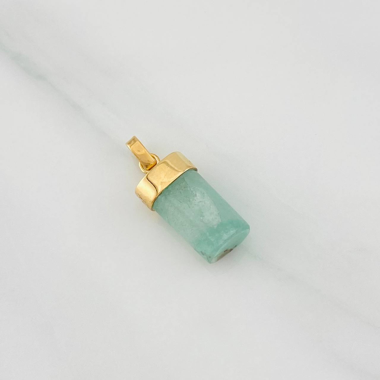 Dije Morralla Esmeralda 0.8g / 3/4 in Oro Amarillo 18K