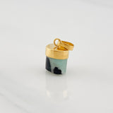 Dije Morralla Esmeralda 0.8g / 1/2 in Oro Amarillo 18K