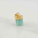 Dije Morralla Esmeralda 0.4g / 1/2 in Oro Amarillo 18K