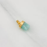 Dije Morralla Esmeralda 0.4g / 1/2 in Oro Amarillo 18K