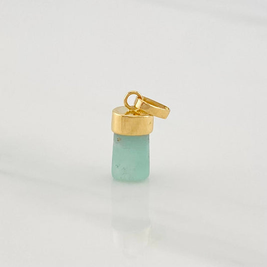 Dije Morralla Esmeralda 0.8g / 3/4 in Oro Amarillo 18K
