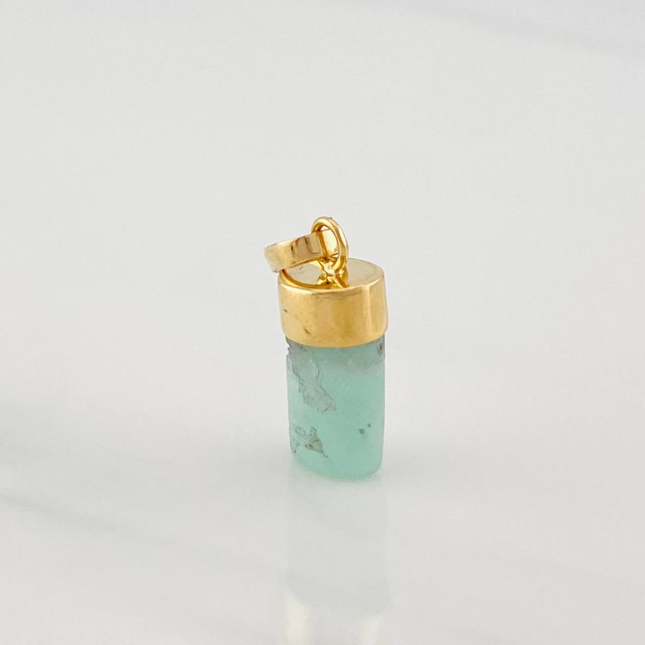 Dije Morralla Esmeralda 0.8g / 3/4 in Oro Amarillo 18K