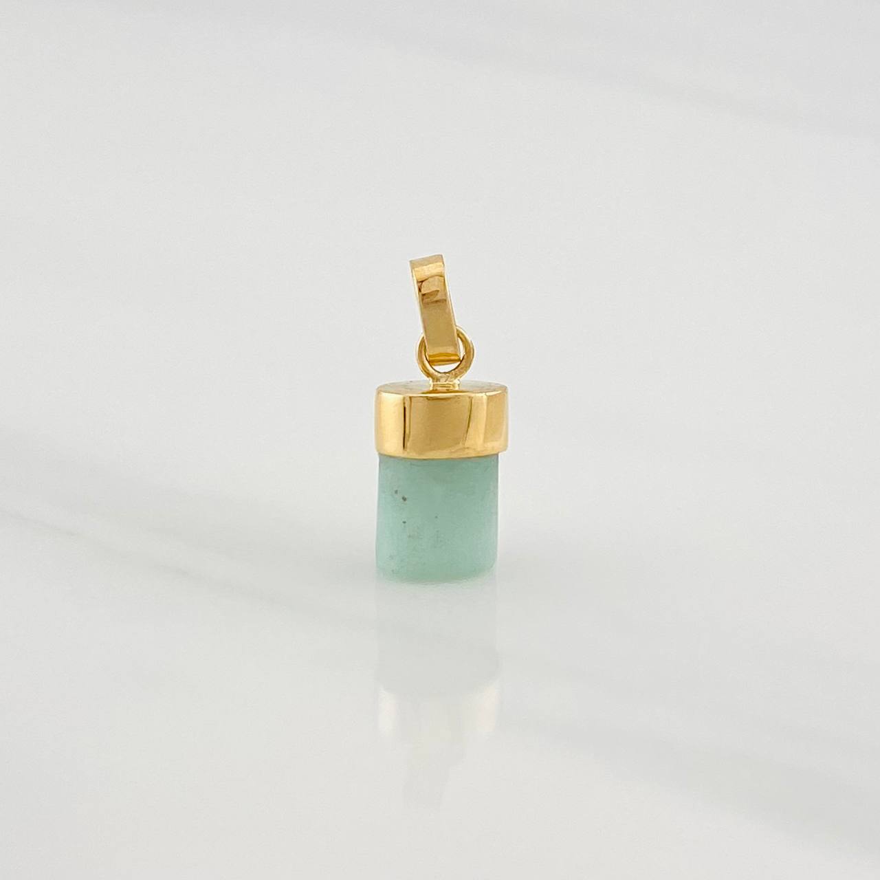 Dije Morralla Esmeralda 0.4g / 1/2 in Oro Amarillo 18K