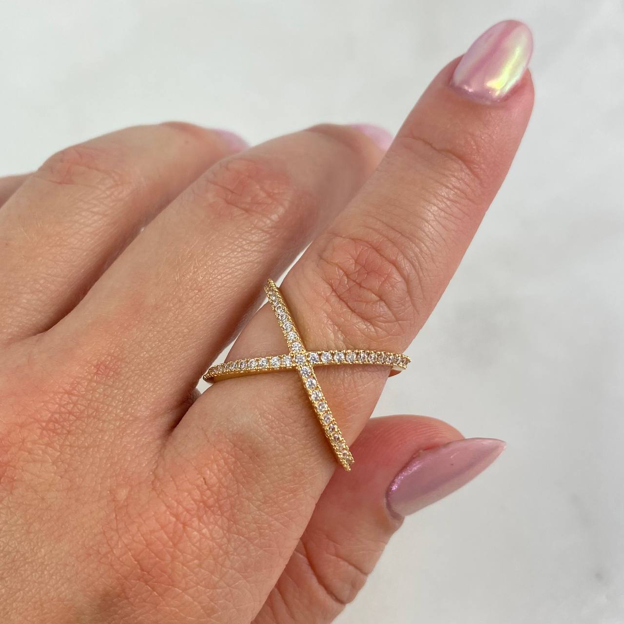Anillo X 3.65 g / T7 1/2 Oro Amarillo 18K