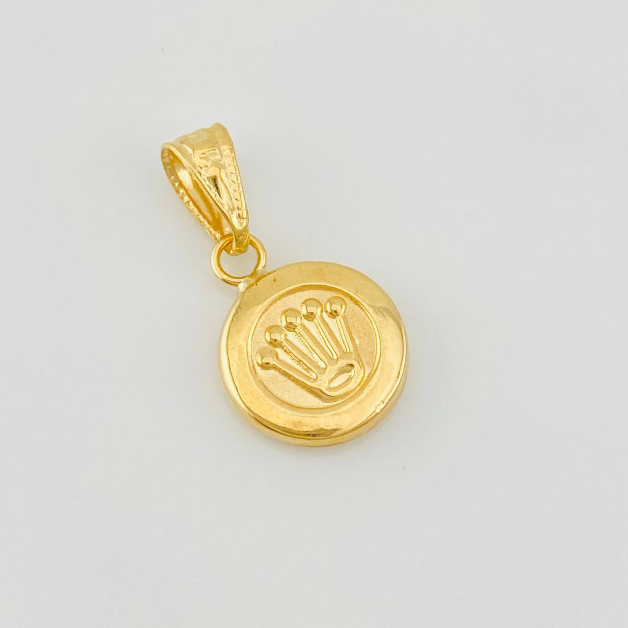 Dije Corona 0.65g / 3/4 in Oro Amarillo 18K