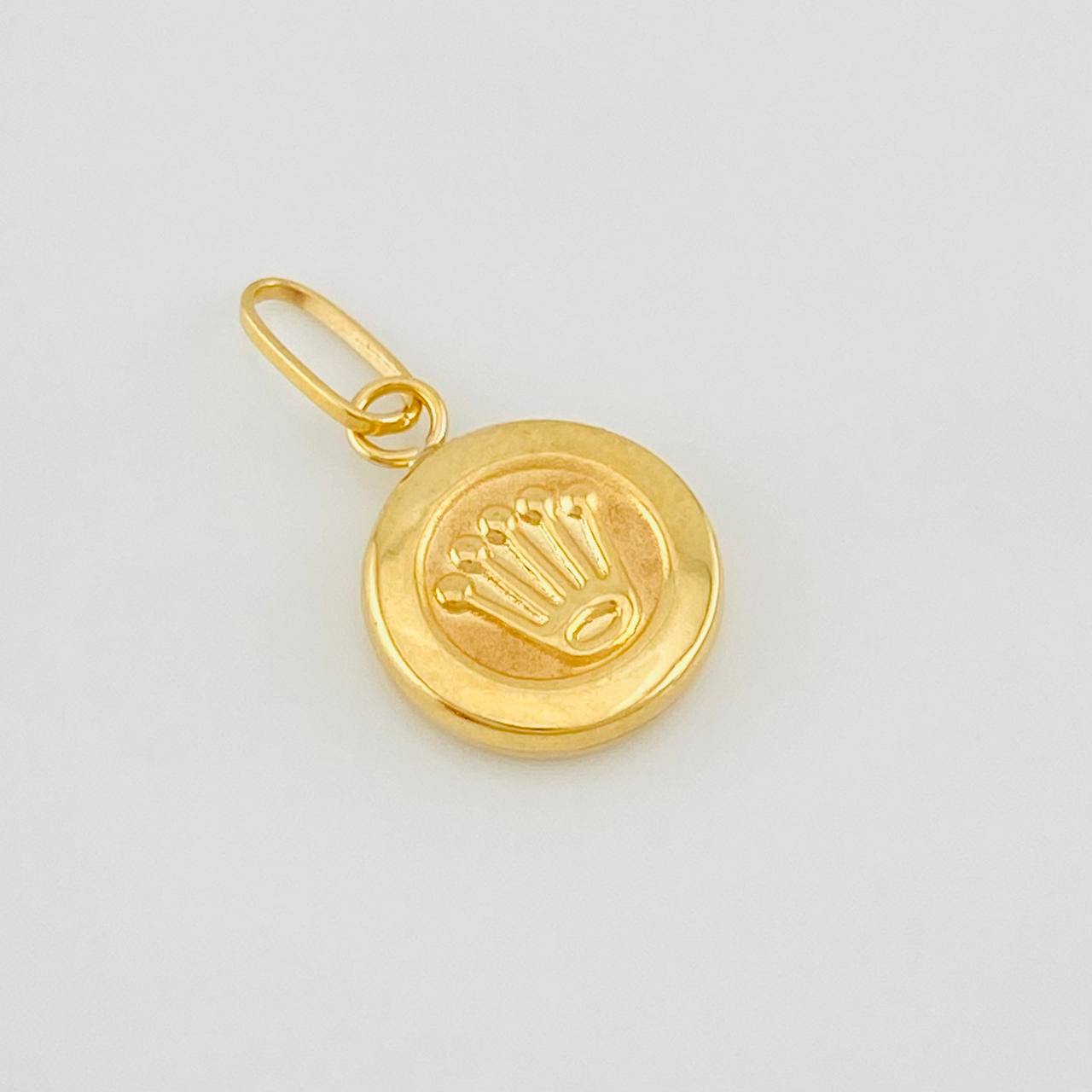 Dije Corona 0.6g / 3/4 in Oro Amarillo 18K