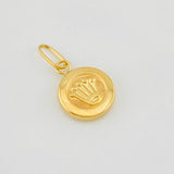 Dije Corona 0.6g / 3/4 in Oro Amarillo 18K
