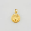 Dije Corona Texturizado 0.5g / 3/4 in Oro Amarillo 18K
