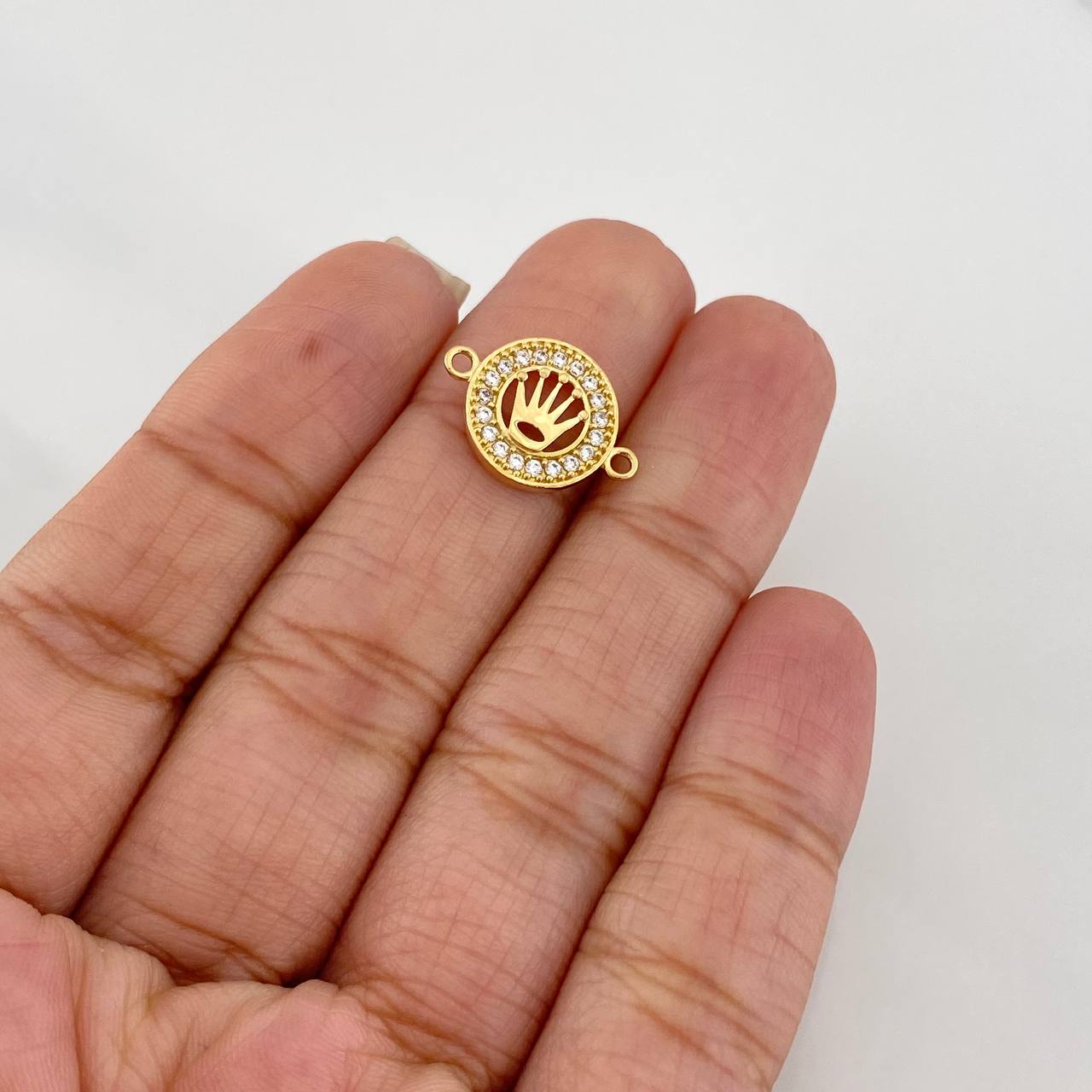 Charm Crown 1.2g / 3/4 in Yellow Gold 18K