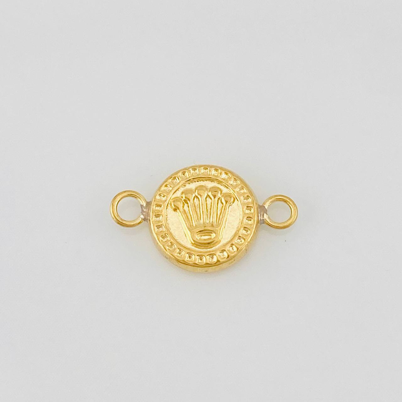 Herraje Corona Texturizado 0.4g / 1/2 in Oro Amarillo 18K