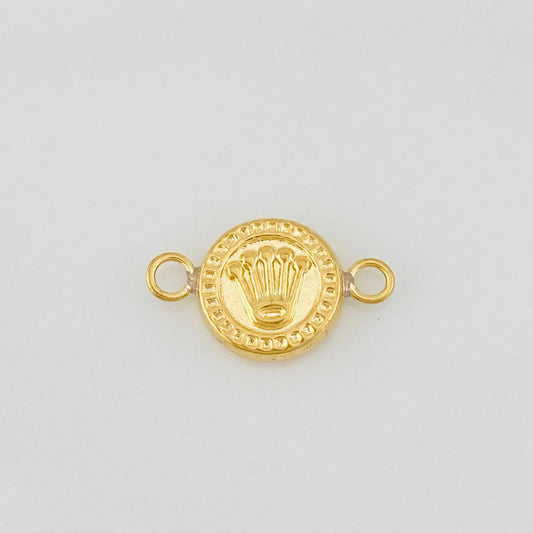 Herraje Corona Texturizado 0.4g / 1/2 in Oro Amarillo 18K