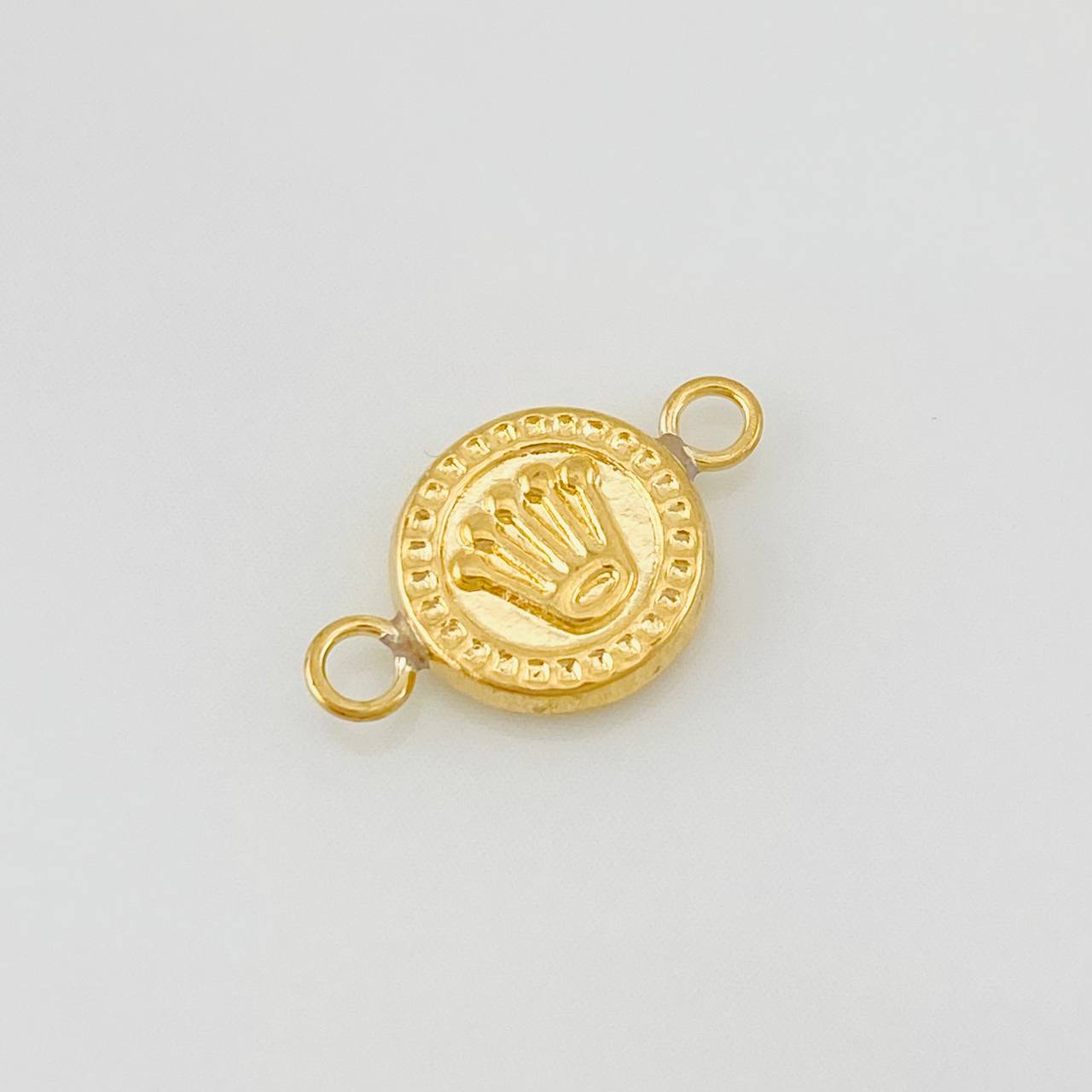Herraje Corona Texturizado 0.4g / 1/2 in Oro Amarillo 18K