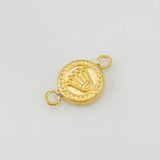 Herraje Corona Texturizado 0.4g / 1/2 in Oro Amarillo 18K