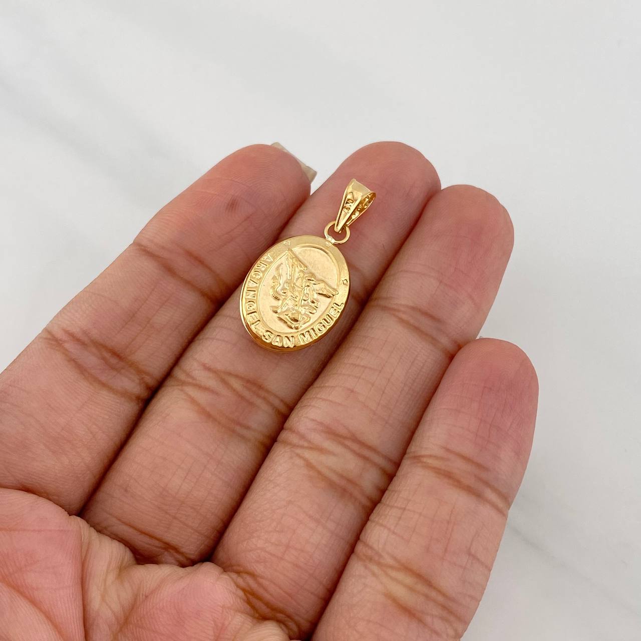 Pendant Saint Michael the Archangel 1.2g / 1 in Yellow Gold 18K