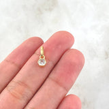 Ascending Line Set - Stud Earrings 1.2cm / 0.5in - Pendant 1.3cm / 0.5in - Ring Size 6 3/4 4.4gr White Zircons Nac.Esp. 18K Gold