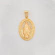 Pendant Miraculous Virgin 7.35g / 1 1/2 in Yellow Gold 18K