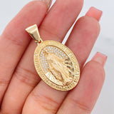 Pendant Miraculous Virgin 7.35g / 1 1/2 in Yellow Gold 18K