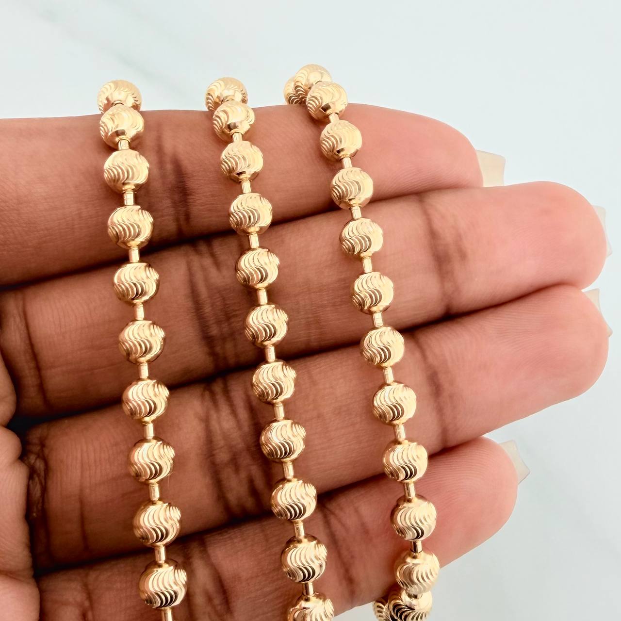 Military Chain 27.95 g / 26 1/4 in / 3.95 mm 18K Yellow Gold Nac.Esp. &