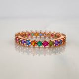 Anillo Churumbela Flores 2.75gr / T6 1/4 / Oro Rosa 18K %