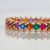 Anillo Churumbela Flores 2.75gr / T6 1/4 / Oro Rosa 18K %