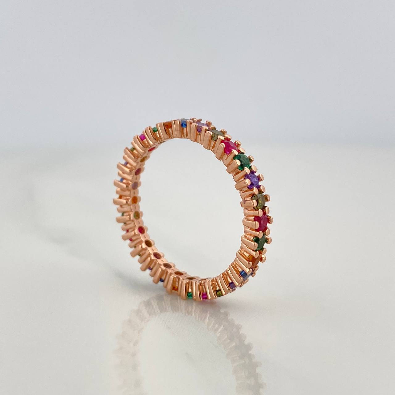 Anillo Churumbela Flores 2.75gr / T6 1/4 / Oro Rosa 18K %