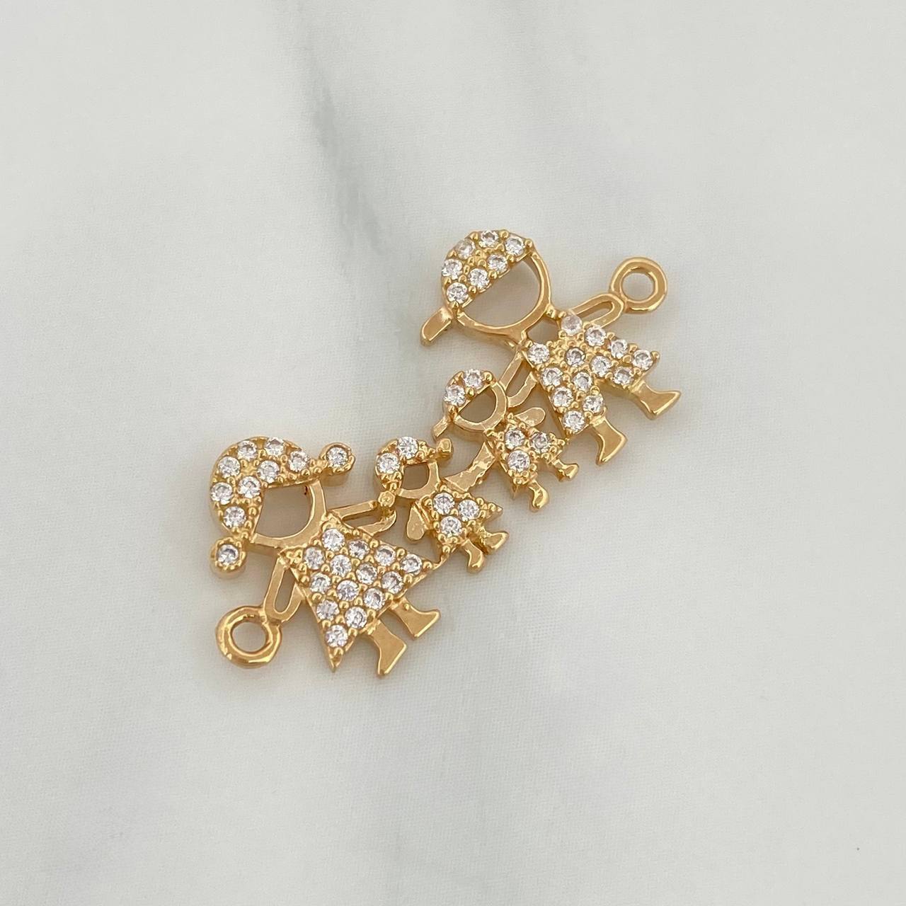 Charm Family Silhouette 1.95gr / 1 in / 18K Yellow Gold %