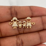 Charm Family Silhouette 1.95gr / 1 in / 18K Yellow Gold %