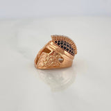 Charm Spartan Helmet 3.65gr / 1/2 in / Two-Tone White Rose 18K Gold %