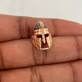 Charm Spartan Helmet 3.65gr / 1/2 in / Two-Tone White Rose 18K Gold %