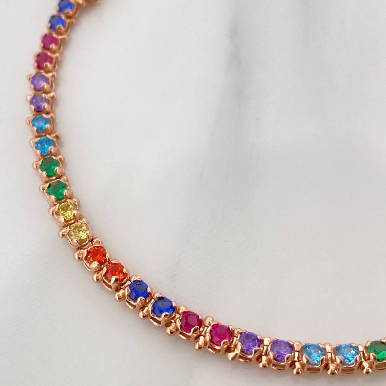 Tennis Bracelet 9.55gr / 6 3/4 in / 18K Rose Gold %