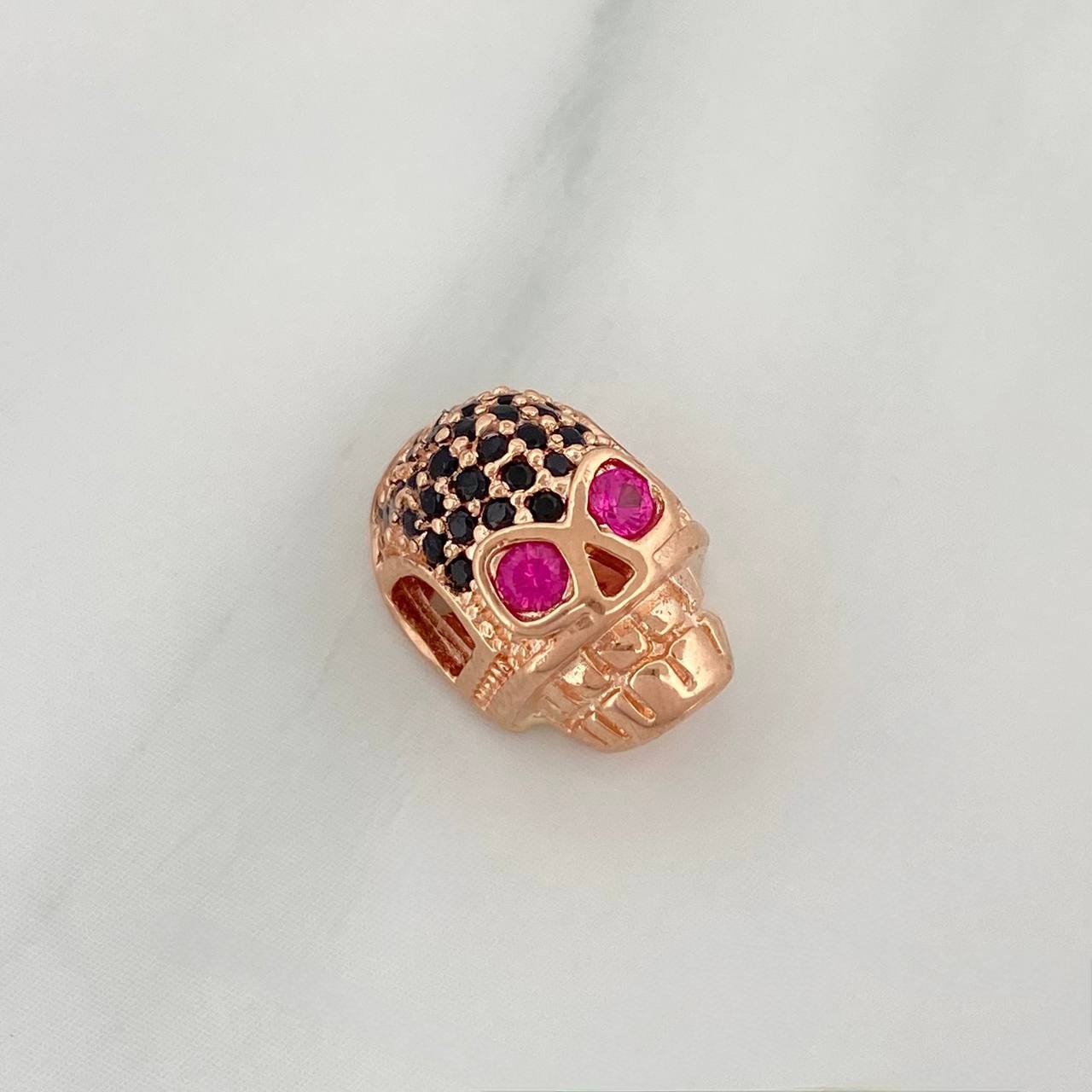 Charm Skull 2.5gr / 1/2 in / 18K Rose Gold %
