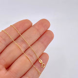 Mini Military Chain 1.4g / 18 in / 0.9mm Yellow Gold 18K