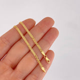 Pulso Chino 2.65g / 7 1/2 in / 2.4mm Oro Amarillo 18K