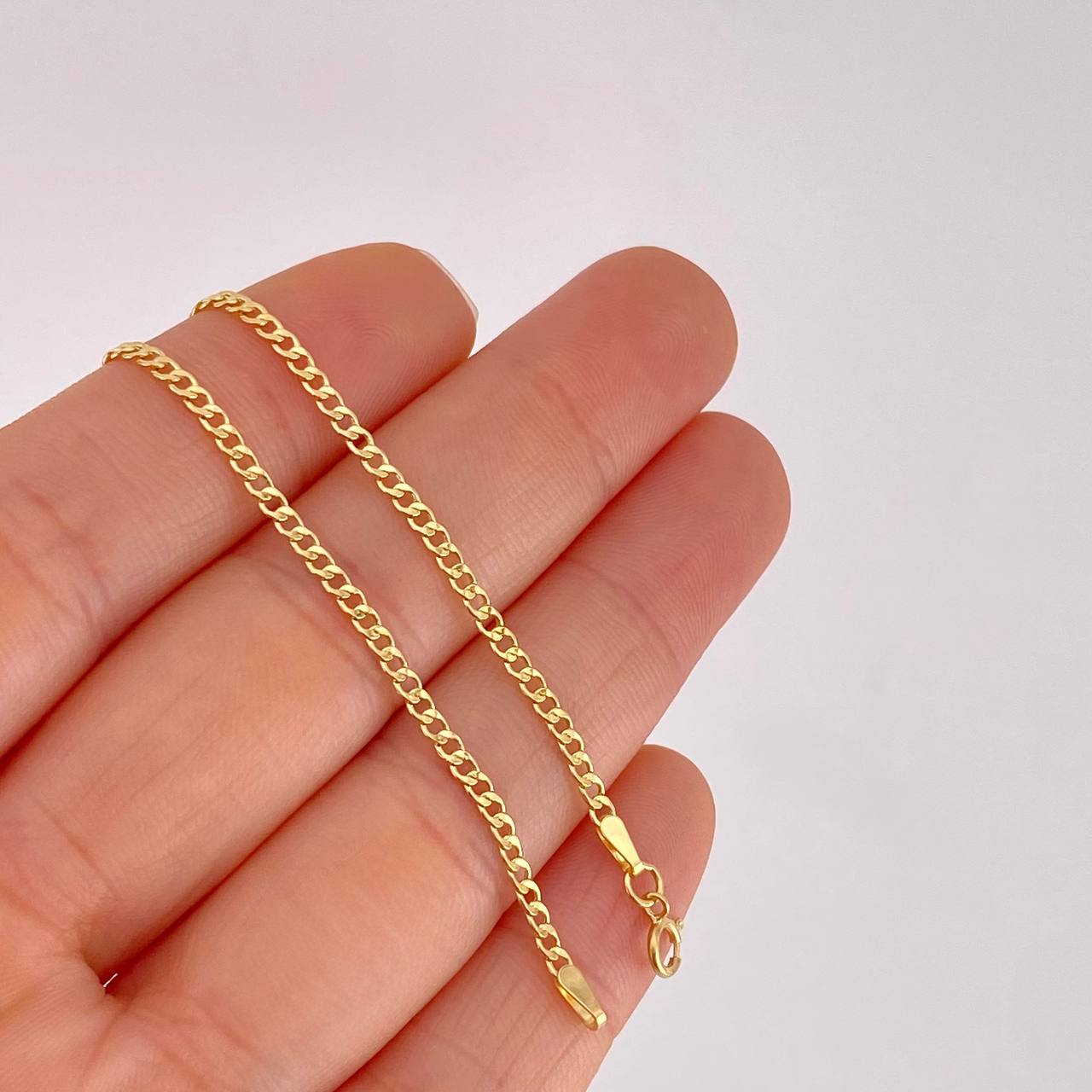 Pulso Cubano 0.75g / 7 1/2 in / 2mm Oro Amarillo 18K