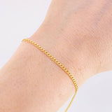 Cuban Links Bracelet 0.75g / 7 1/2 in / 2mm Yellow Gold 18K