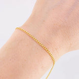 Cuban Links Bracelet 0.8g / 7 1/2 in / 2mm Yellow Gold 18K